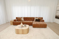 Valletta 3.5 Seater with Chaise - Mystique Biscoff